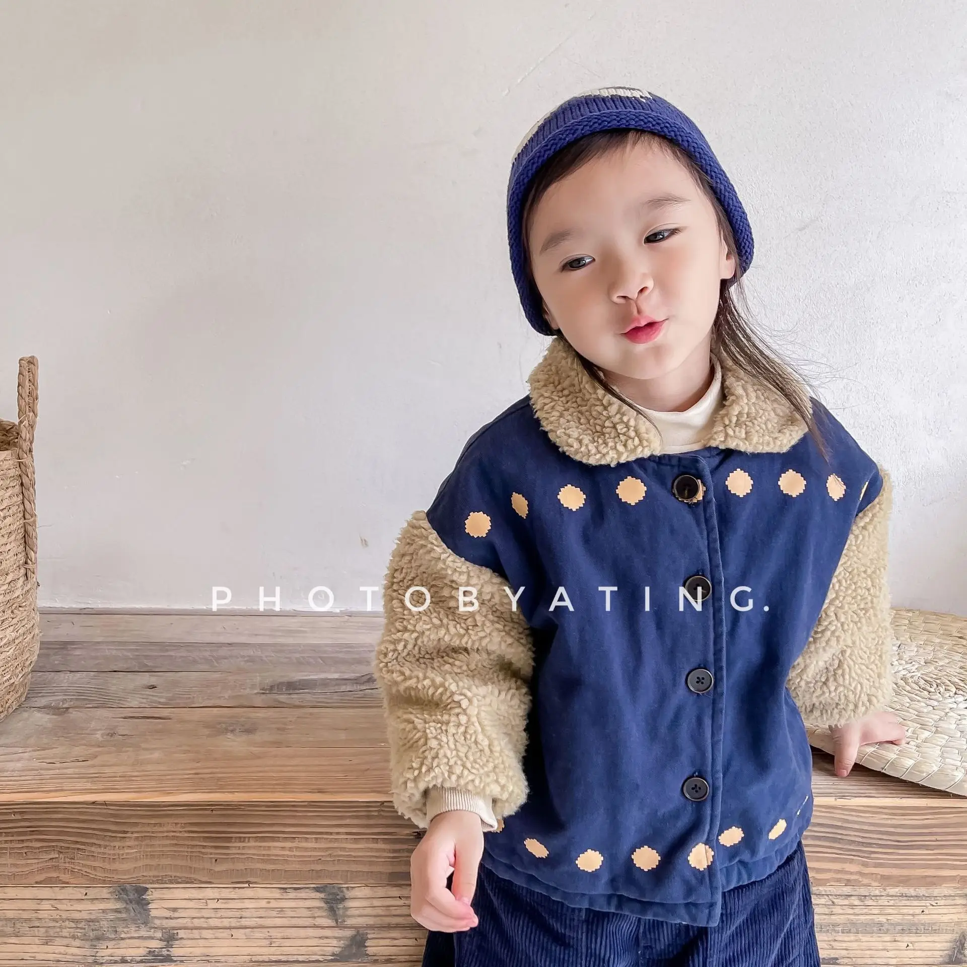 

2025 children's clothing autumn and winter children's Korean version cotton cloth lamb wool winter clothing Korean version cotto