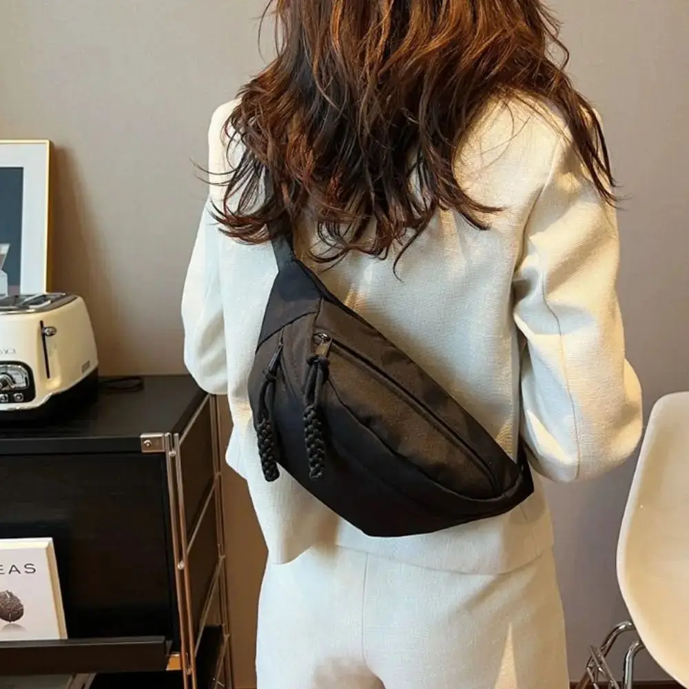 

Женская нагрудная сумка Half Moon, многофункциональная Водонепроницаемая вместительная сумка через плечо из ткани Оксфорд, дорожный поясной кошелек