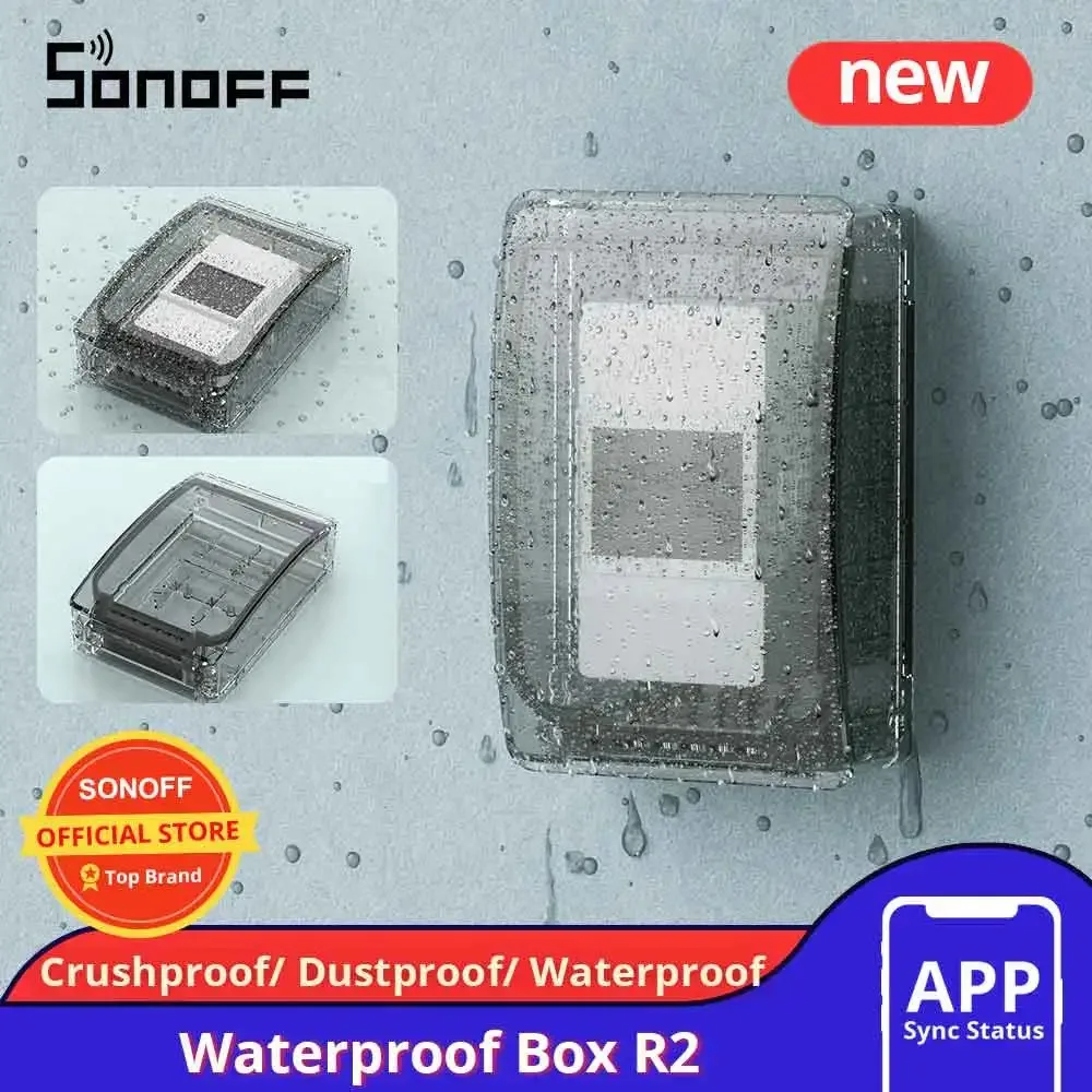 SONOFF Waterproof Box R2 Water-resistant Compatible with SONOFF TH Elite/ TH Origin/ POW Elite/ POW Origin/ M5/ TX/ NSPanel