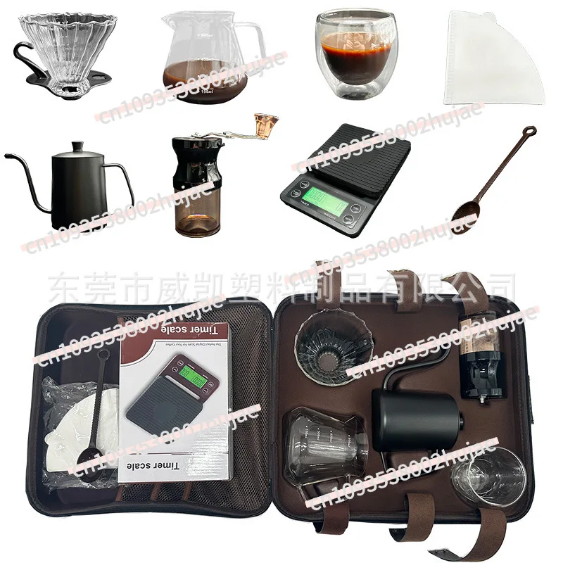 

Кофейный набор из 8 предметов с капельным чайником, фильтром для кофе, ручной кофемолкой и подарочной коробкой — набор для заваривания кофе премиум-класса