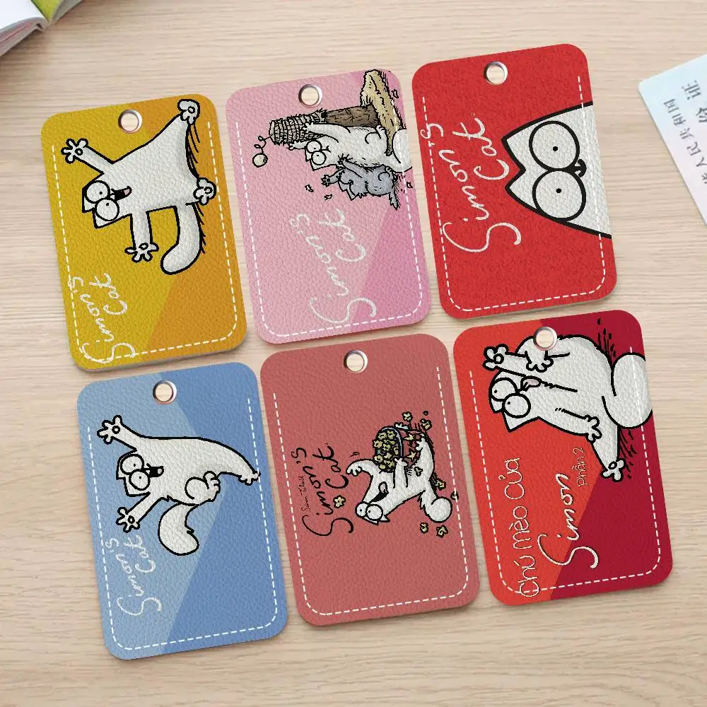Popular S-Simons C-Cat Character Cartoon Card Keychain Anime Fashion Pendant Bag ID Door Card Case Bus Card Cute