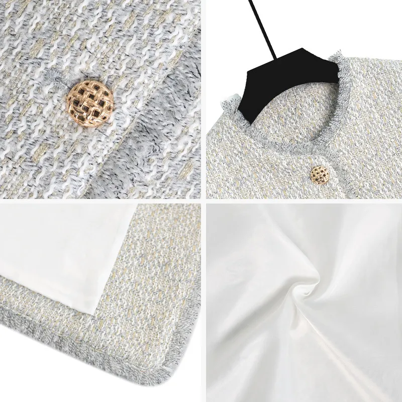 New Simple and stylish rough textured woolen top with rough and temperament Coats Jackets