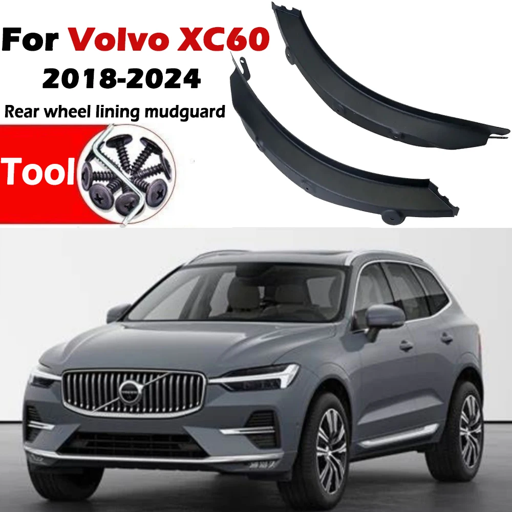 

For Volvo XC60 2018-2024 Rear wheel mudguard,Splash Guard Exterior Mudguard Dirt Tire Mud Flaps Car Accessories