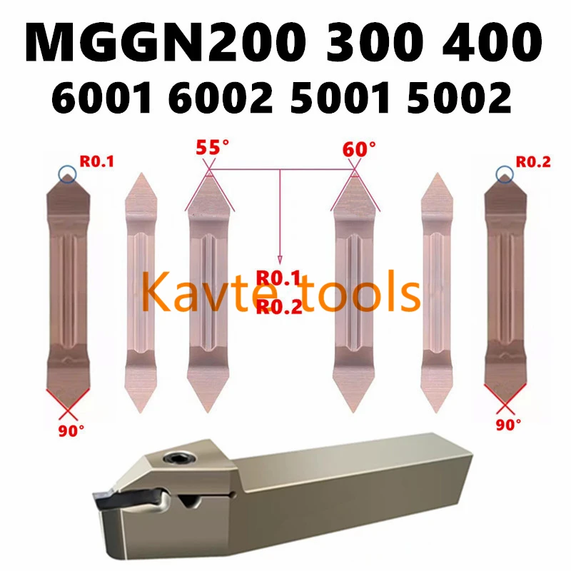 New Threaded Insertion MGGN200 MGGN300 MGGN400 MGMN300 MGMN400 6001 6002 5001 5002 9001 9002 For MGEHR2020-3 MGEHL MGENN2525-3