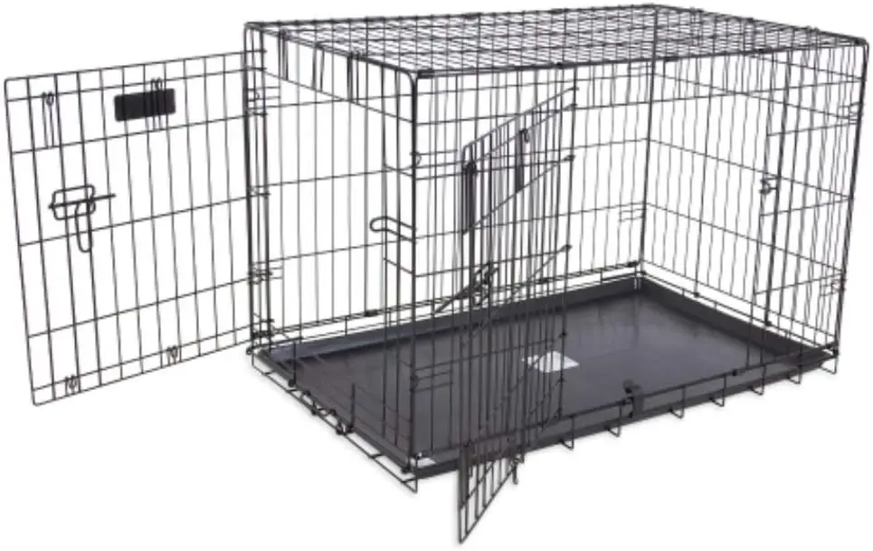 

Precision Pet Products Two Door Provalue Wire Dog Crate, 42 Inch, For Pets 70-90 lbs, With 5-Point Locking System