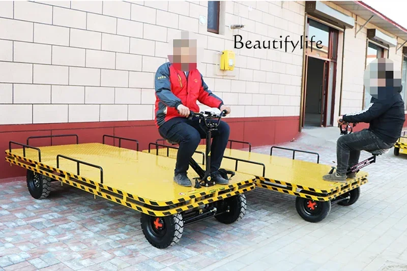 

2003Electric Car Flat Four-Wheel Handlebar Load Battery Handling Warehouse Turnover Customization
