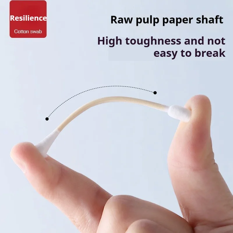 500 قطعة من مسحات القطن الخشبية ذات الرأس المزدوج - متعددة الأغراض للمكياج والتنظيف والعناية بالحيوانات الأليفة والاستخدام اليومي #4