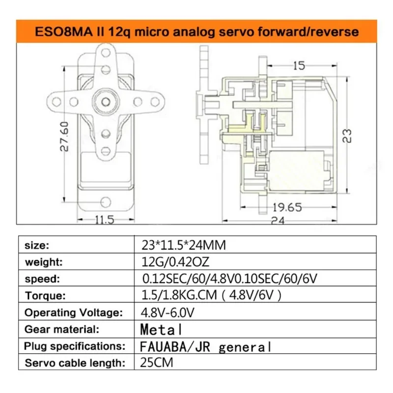 2026 EMAX ES08MDII ES08MD II Metal GEAR Digital Servo up SG90 ES08A ES08MA MG90S TREX 450 Helicopter Airplane Rc Robot view 5