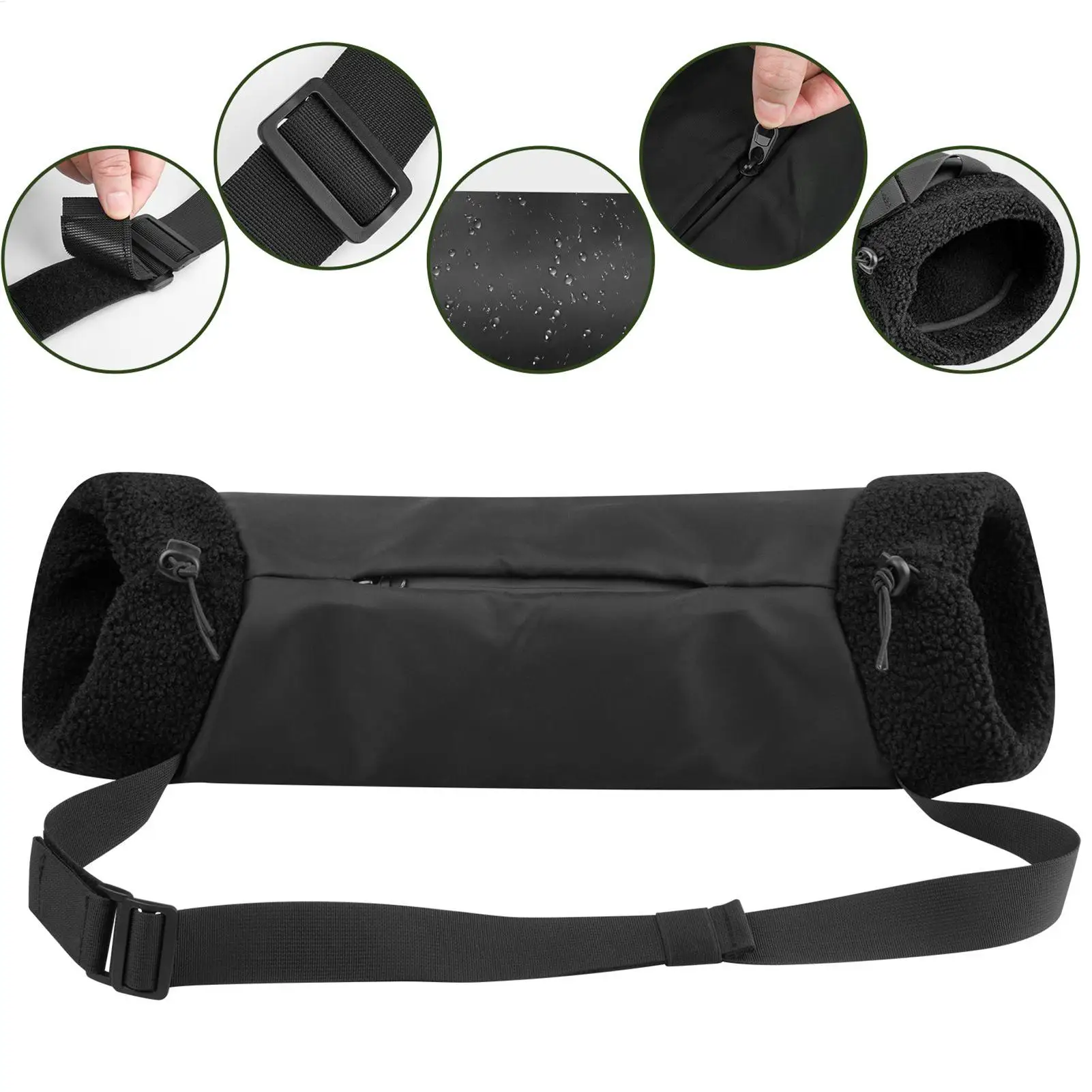 كرة القدم اليد دفئا الحقيبة قابل للتعديل إفشل جهاز تدفئة اليد مع حزام الرقبة وجيب سستة للتخييم الصيد الشتاء في الهواء الطلق