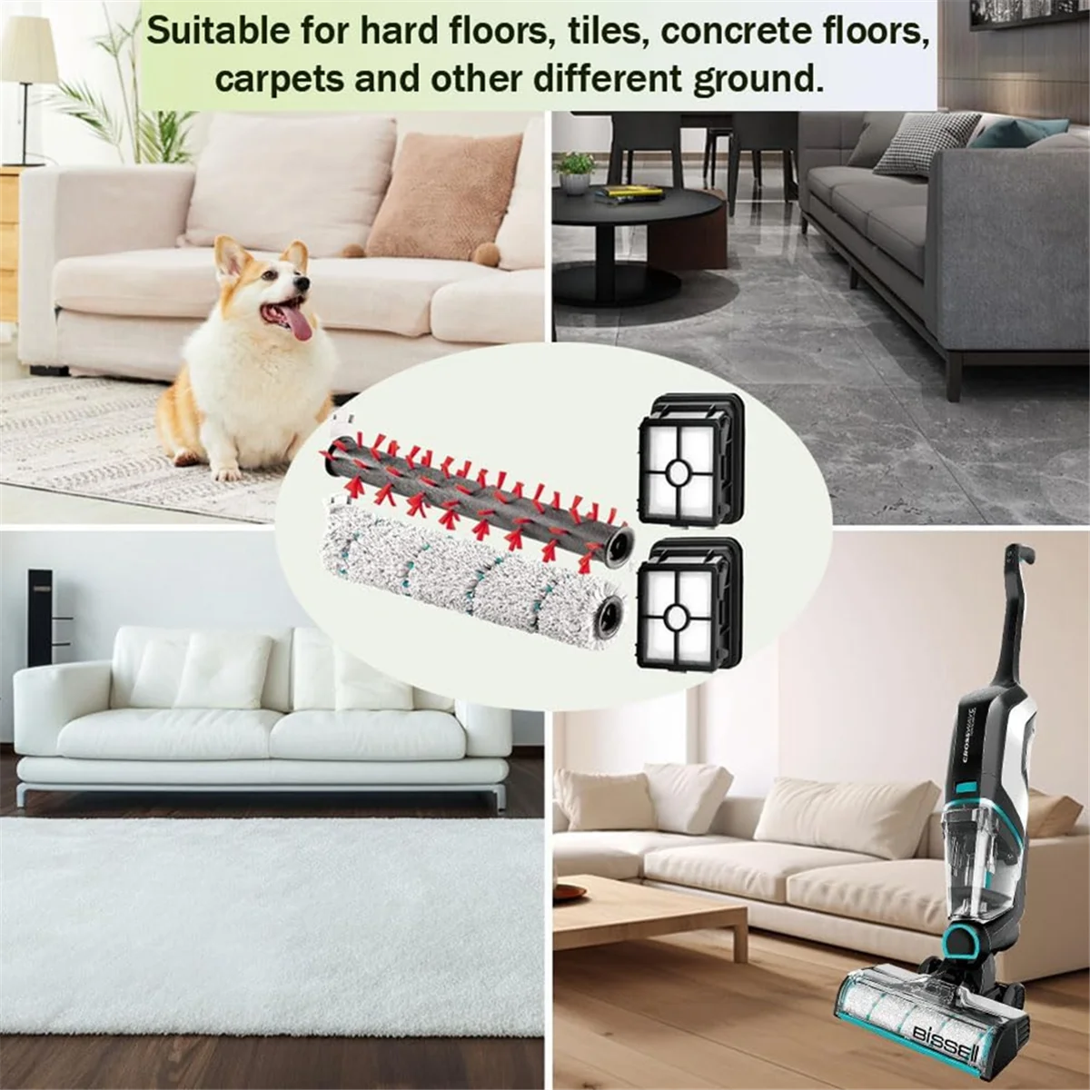 Vervangende onderdelen voor CrossWave Cordless Max 2554 2590 2593 2596-serie stofzuiger