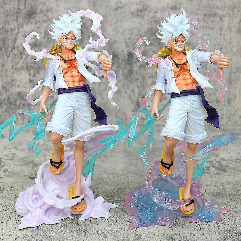 Anime One Piece cappello di paglia pirati equipaggio Nika Forma Rufy Modello di statua. PVC GK modello fatto a mano Giocattoli Decorazione da collezione Desktop