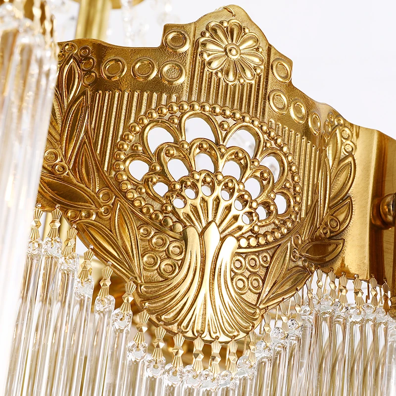 Villa Hotel French Chandelier Luxury Brass Crystal  Classic Romantic Elegant For Living Room Bedroom​