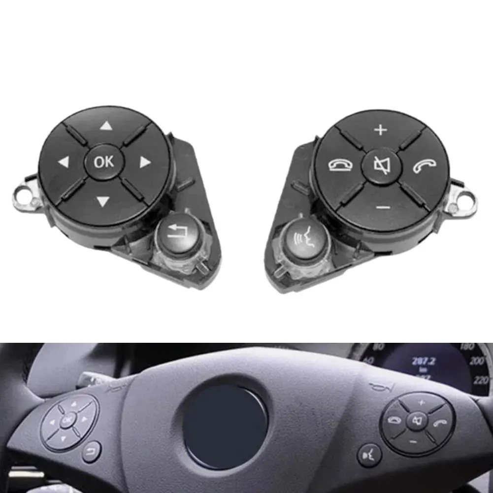 Replacement Steering Wheel Switch Buttons For Mercedes-Benz, Compatible For C-Class W204 E-Class W212, Fits C180 C200 E200 GLK30