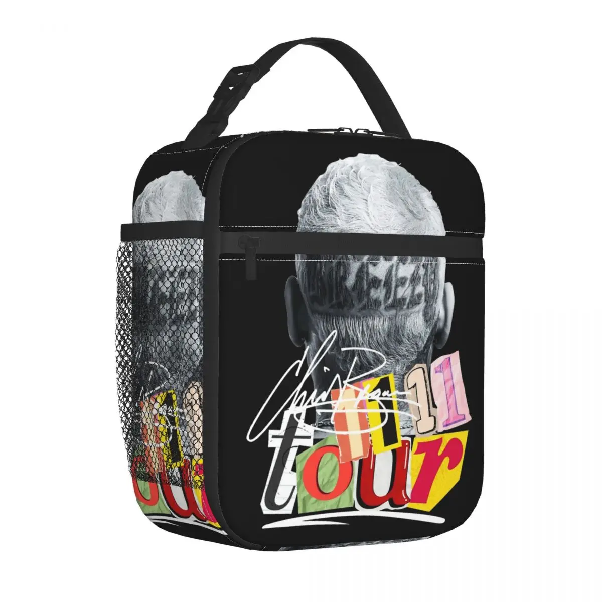 

Chris Brown 2024 11 11 Tour Insulated Lunch Bags for Men Women Food Bag Portable Cooler Thermal Lunch Boxes For Work