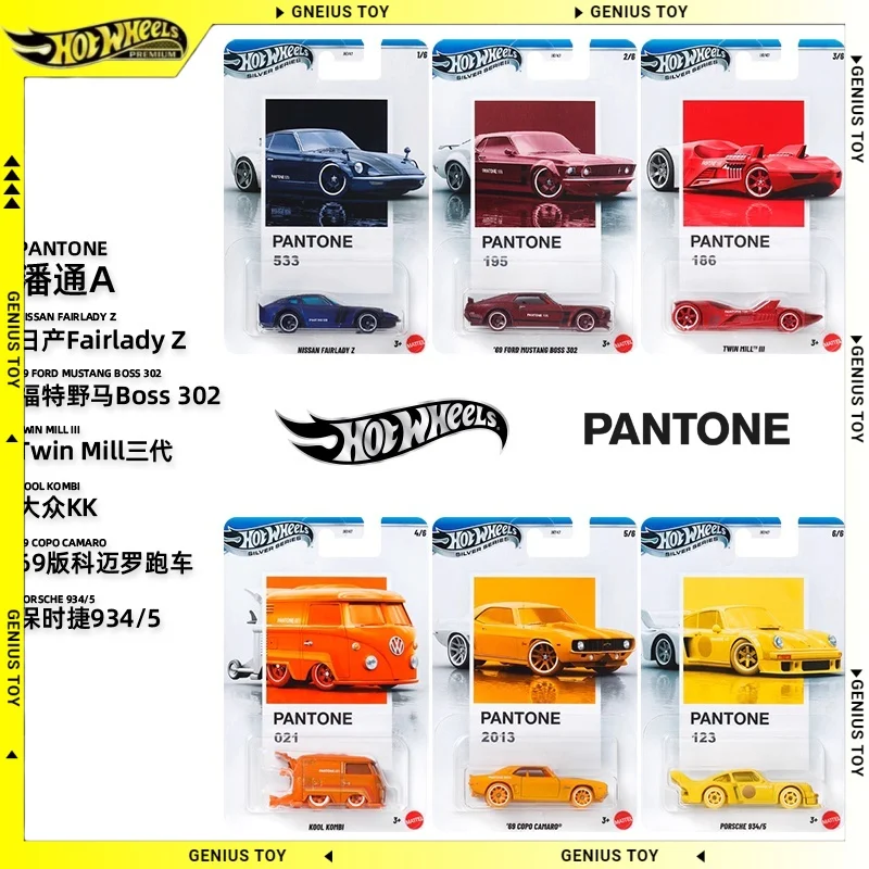 

Hot Wheels 2026 Silver Series Pantone Porsche 934/5 Kool Kombi Twin Mill Ford Mustang COPO 1:64 Коллекционный автомобиль из литого под давлением сплава