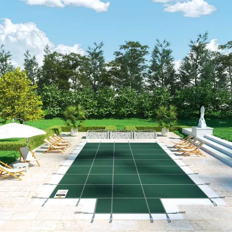 

Защитное покрытие для бассейна, подходит для прямоугольных заглубленных бассейнов 18x36 футов, с центральной ступенькой 4x10 футов