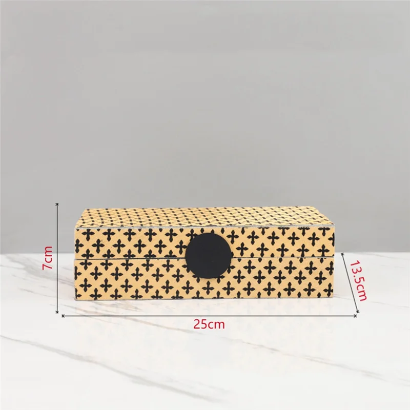 ABDJ-caja de almacenamiento de joyas de pelo de caballo Simple y de alta gama, adornos decorativos, tocador, accesorios para el hogar