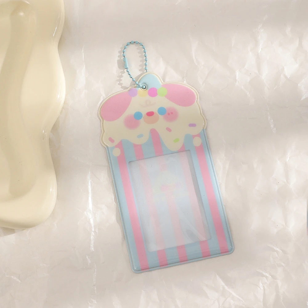 INS Cartoon Cake Photo Card Holder Pendant InsIdol Photo Protective Photo Display Sleeve Card Bag Bag Pendant Stationery image 3