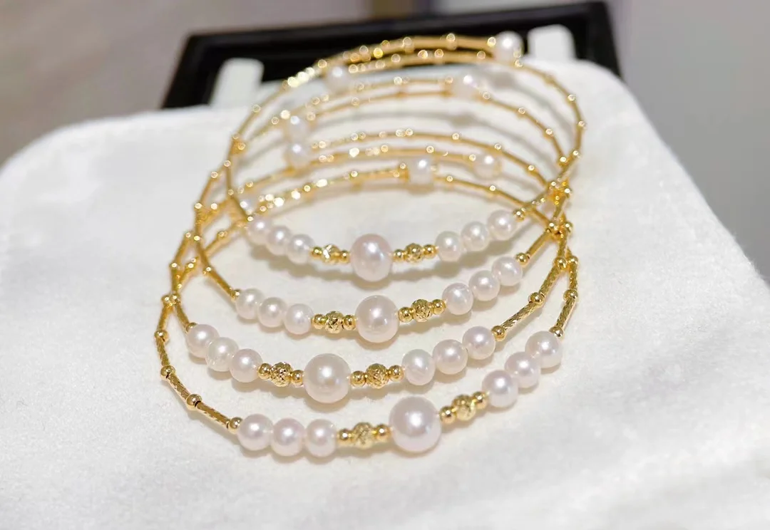 

XCL FASHION 18K PEARL BRACELET FINE JEWELRY DAILY WEAR GIFT