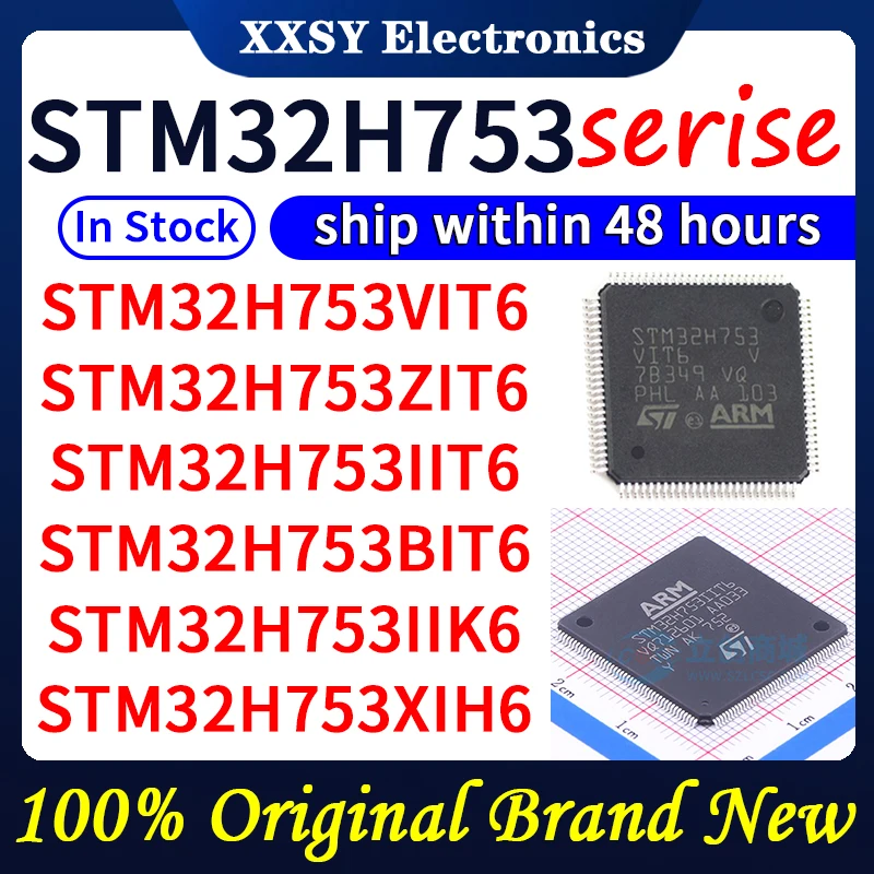 Alta qualidade original novo STM32H753VIT6 STM32H753ZIT6 STM32H753IIT6 STM32H753BIT6 STM32H753IIK6 STM32H753XIH6, 100% original