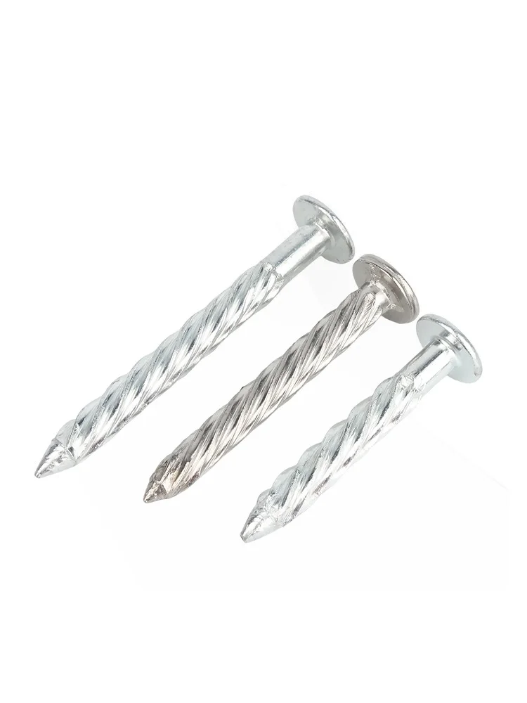 M8 201/304 Stainless Steel/Carbon Steel Zinc Plated Thread Self-tapping Nail Pressure Explosion Spiral Cement Steel Nail