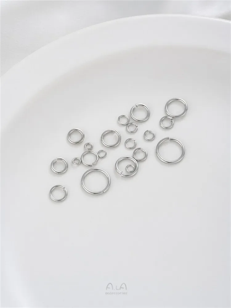 

Platinum Open Loop Handmade Jewelry Connection Ring O-ring DIY Bracelet Earrings Basic Material Accessories K022