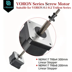 VORON Screw Motor NEMA17 TR8×8 200mm/TR8x4 300mm Linear Stepper Motor for VORON 0.1 0.2 Trident 3D Printer Series