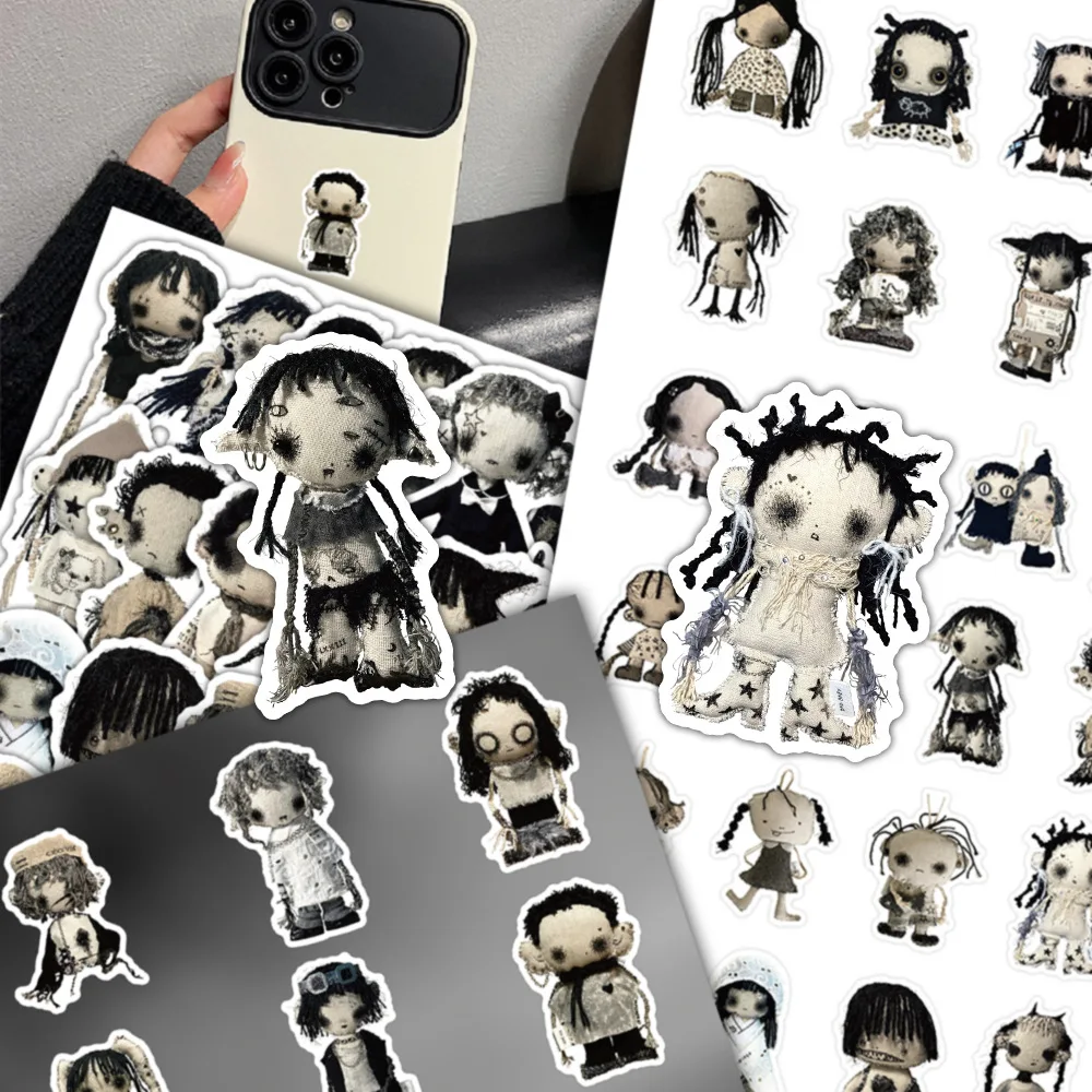 10/48PCS Hand Sewn Cartoon Dolls Graffiti Stickers Exquisite Fashion Sticker for Computer Notebook Stationery DIY Toys