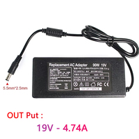 19V 4.74A  90W AC-DC Laptop Power Adapter Charger For ASUS Toshiba/Lenovo Adapter A46C X43B A8J K52 U1 U3 S5 W3 W7 Z3 Notebook