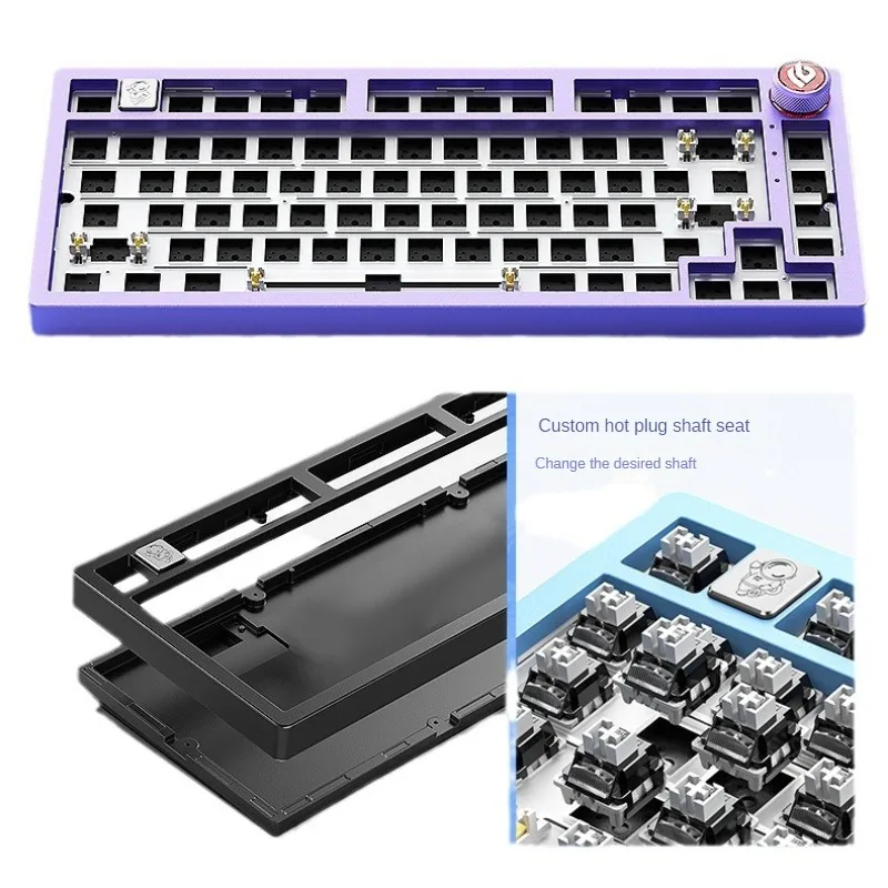 Imagem -02 - Kit de Teclado Mecânico Rgb Backlight Hot-swappable Estrutura de Junta Personalizada Wired E-sports Gaming pc Gamer Leobog-hi75