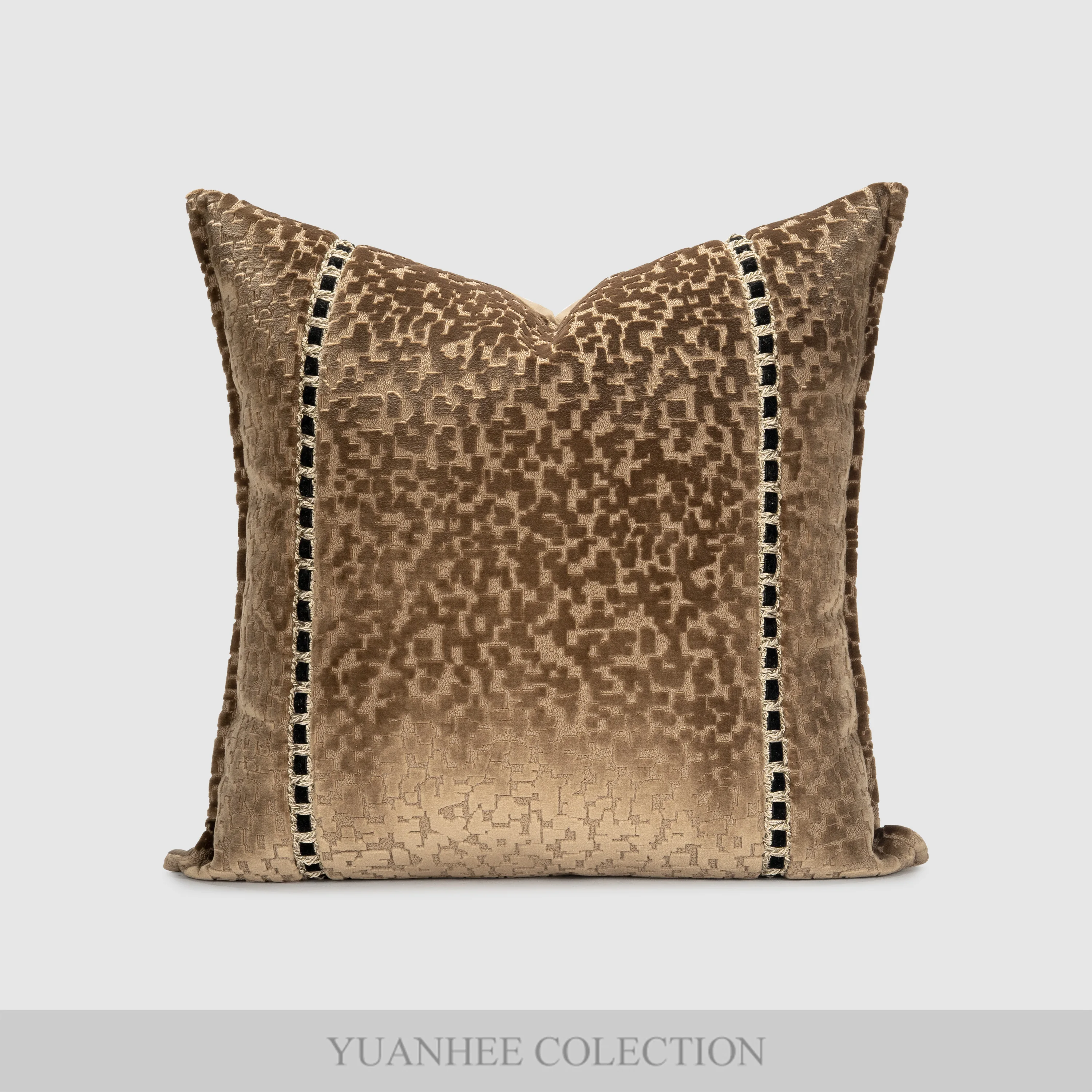 

Современная коричневая декоративная подушка для дивана, элитная, для демонстрационных залов, для изголовья кровати, простая, стильная, квадратная, для домашнего декора