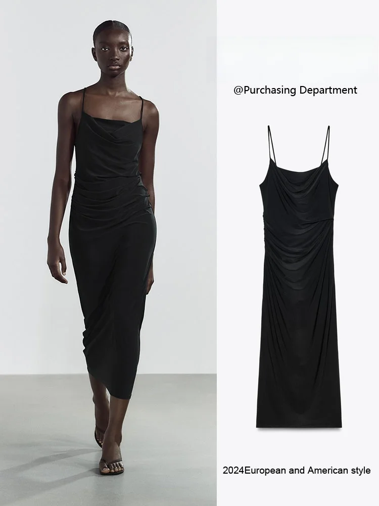 

New Summer Women's Dr ZA2025 Ethnic Stage Costume Ele Faionable Skirt-Sle Lightweight Comfortable Fit