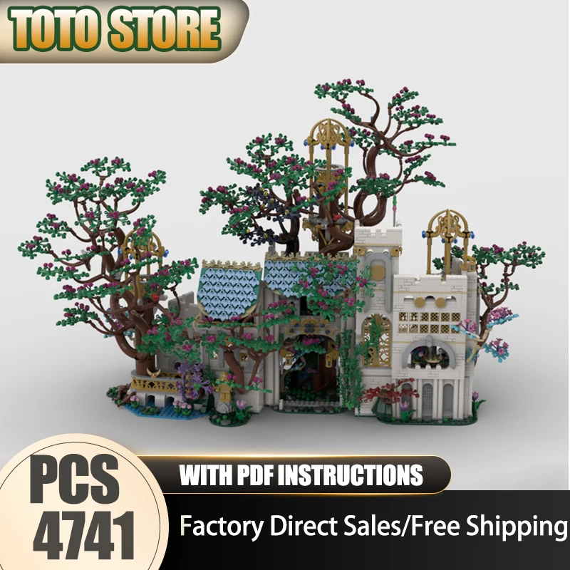 

Средневековый замок, модель Moc, строительные кирпичи, модель лесного замка, технология, модульный блок, игрушки, сделай сам, сборка, рождественские подарки