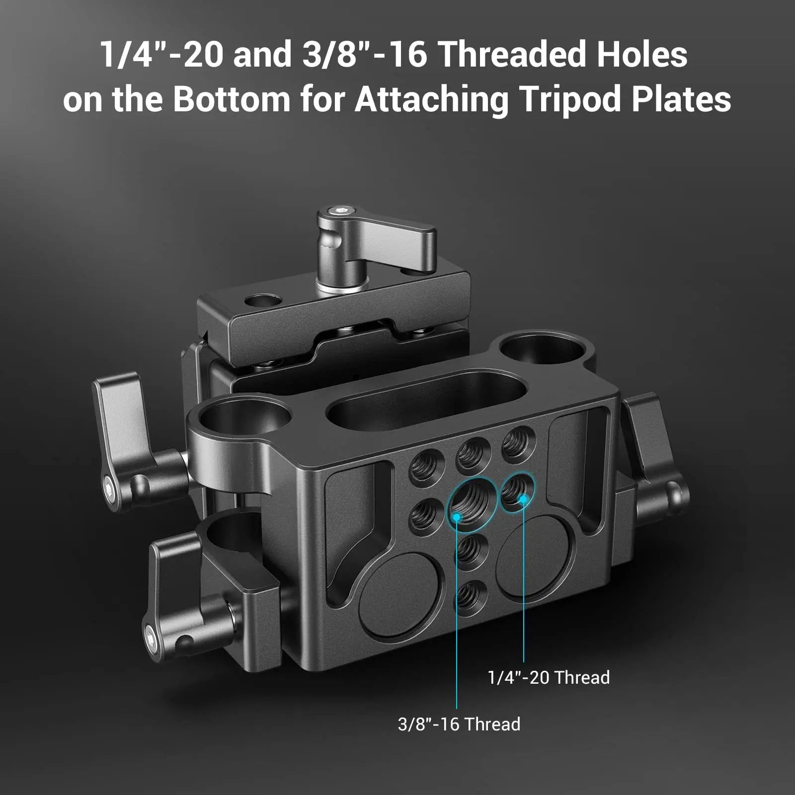 SmallRig Universal 15mm Rail Support System Baseplate For Sony for Panasonic for Canon Camera Quick Release Plate-2272B