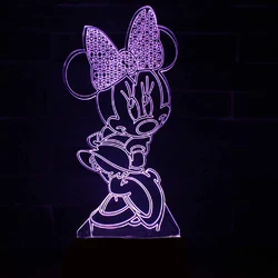 Lámina acrílica de Mickey y Minnie, Panel de cristal de plástico de 3mm de grosor y 8cm de ancho para soporte de luz LED, 15 estilos