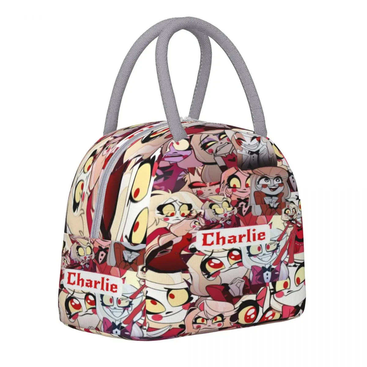 

Hazbins Hotels Alastor Vox 2 Merch Insulated Lunch Tote Bag For Picnic Storage Food Boxes Portable Thermal Cooler Lunch Box
