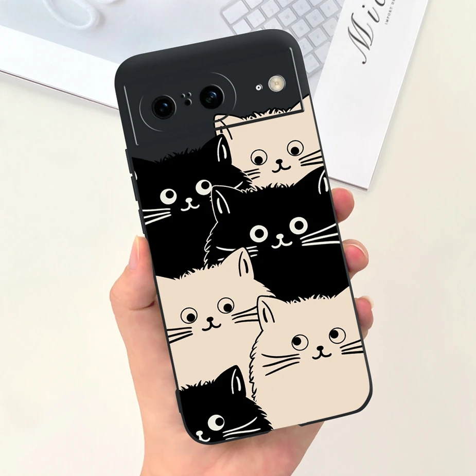 حافظة لهاتف جوجل بيكسل 8A Pixel8 Pro حافظة كرتونية عصرية لطيفة مضادة للصدمات لهاتف جوجل بيكسل 8 Pro Pixel8A Fundas Coque