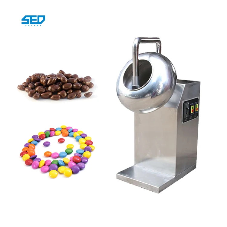 

Easy Operation Candy Tablet Gummy Nut Chocolate Coating Machine