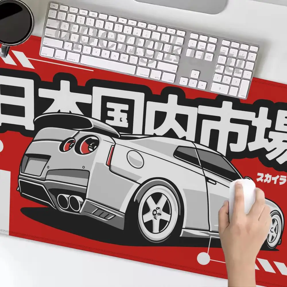 Racing GTR Sports Car Mouse Pad Anime Mats Computer Mousepad Company Desk Pad Aesthetic Large Gaming Mousepads Office Mat
