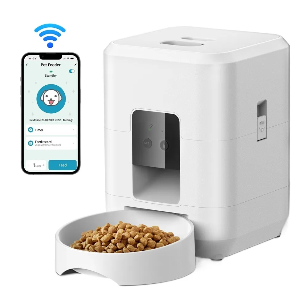 

Button/WIFI Version 2L Smart Cat Feeder APP Control Quantitative Automatic Dog Feeder Timed Cat Automatic Feeder Home