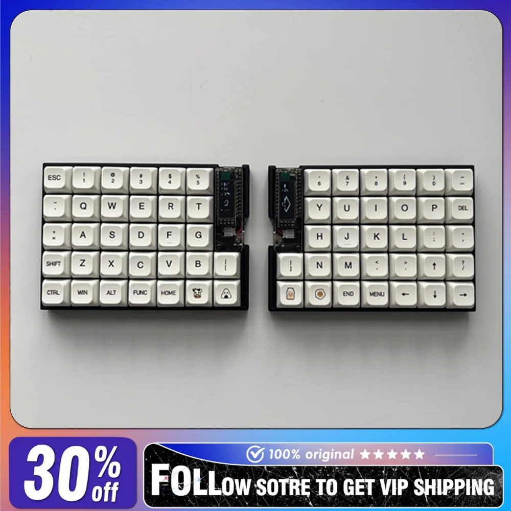 

FelixKeeb Wired/wireless Split Keyboard Kit OLED Displays MX Hot Swap 64 Keys Helix Customized Choc V1&v2 Switch Keyboard Kit