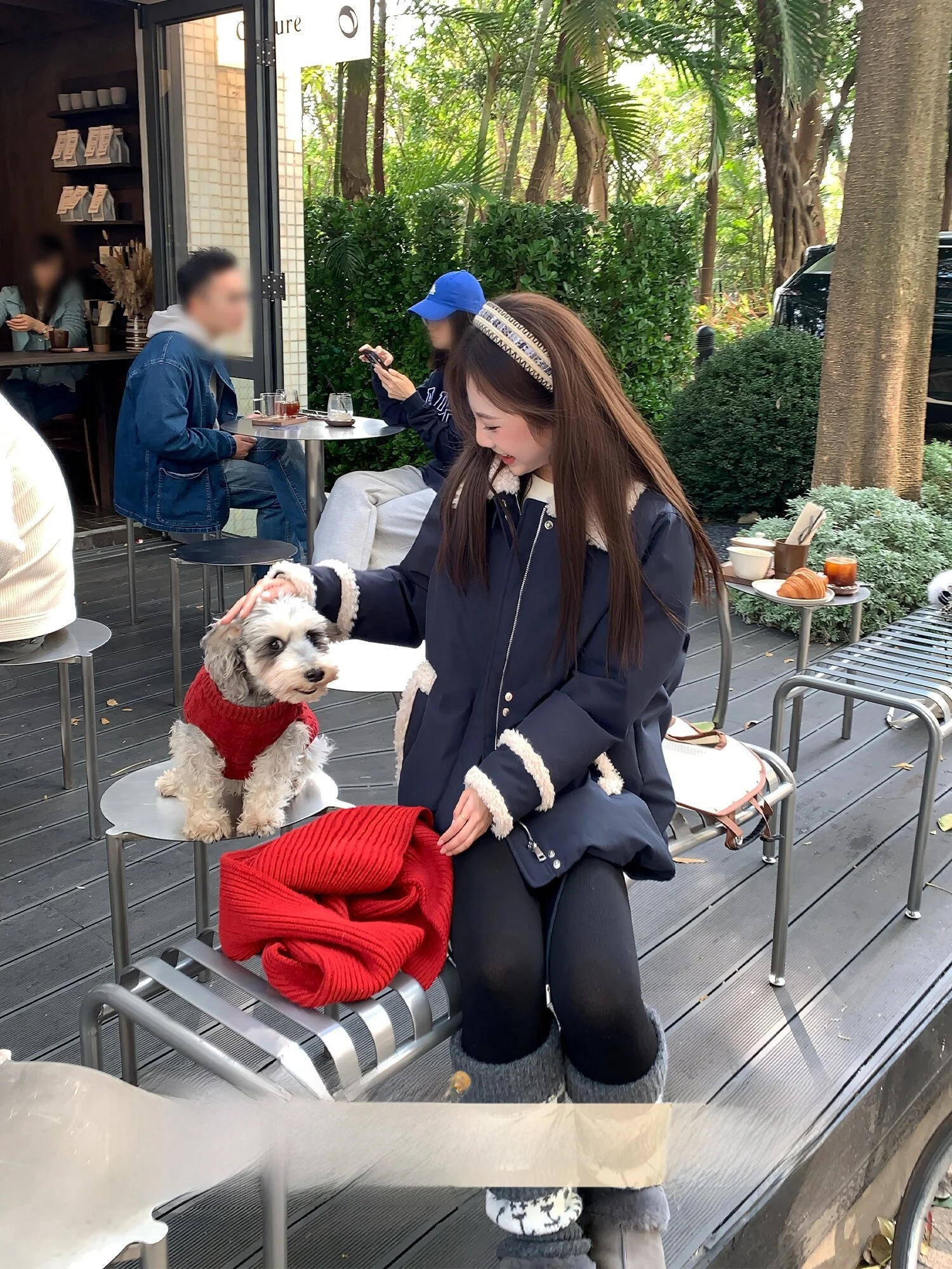 

Thiened Cotton Jaet Warm Retro Colion Design Winter Outerwear Versatile White Enhancing Small Size Fem Coat