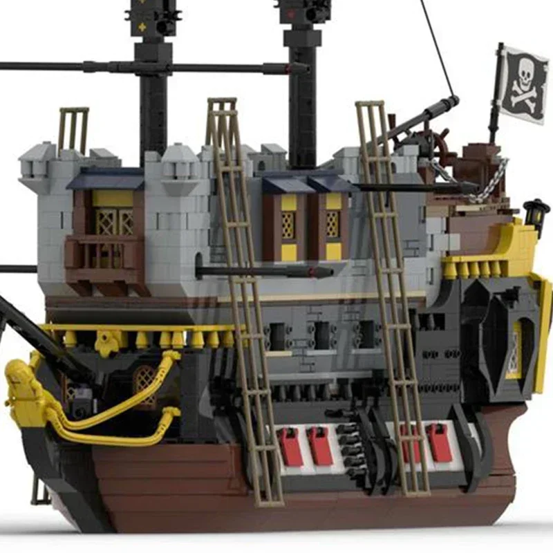 Moc اللبنات القلعة سلسلة العائمة القلعة السفن الطوب الفني لتقوم بها بنفسك تجميع ألعاب البناء لهدايا عيد الأطفال #2