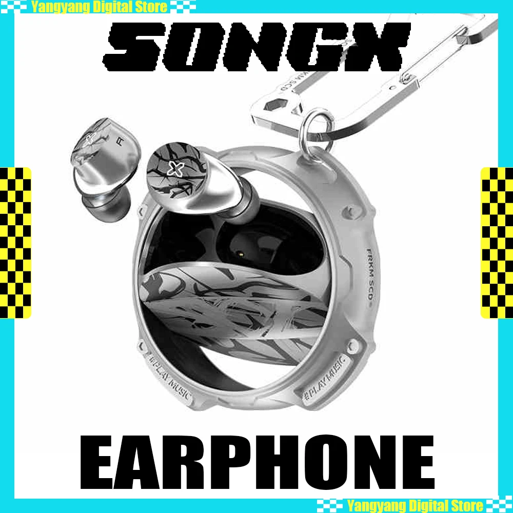 Songx Frkm Scd Sx07 Earphone Bluetooth HIFI Sound Noise Cancellation Wireless  Earphone Lanyard Portable Water Proof Man Gifts