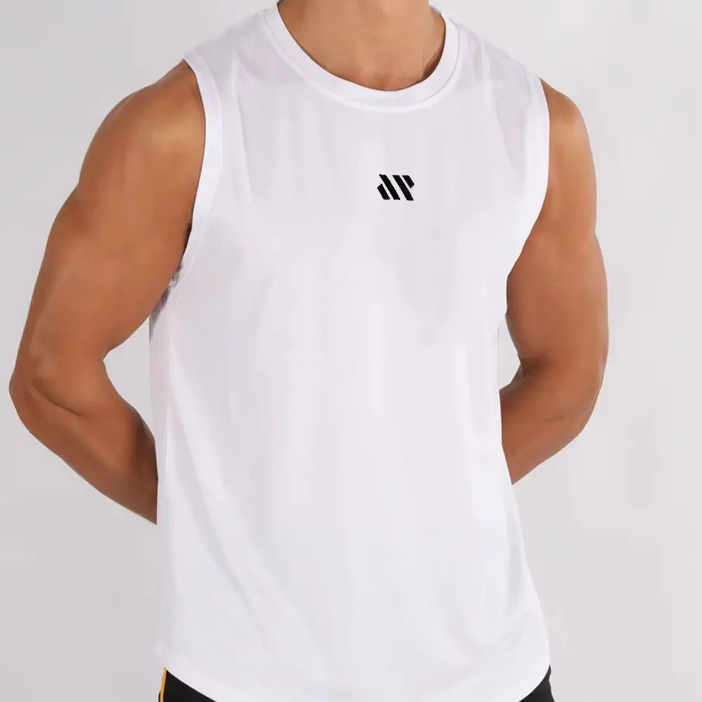 Running Tank Top Men Summer Sport Gym Vest Quick Dry Training Tanktop Workout Singlets Man Fitness Bodybuilding Sleeveless Shirt image 2