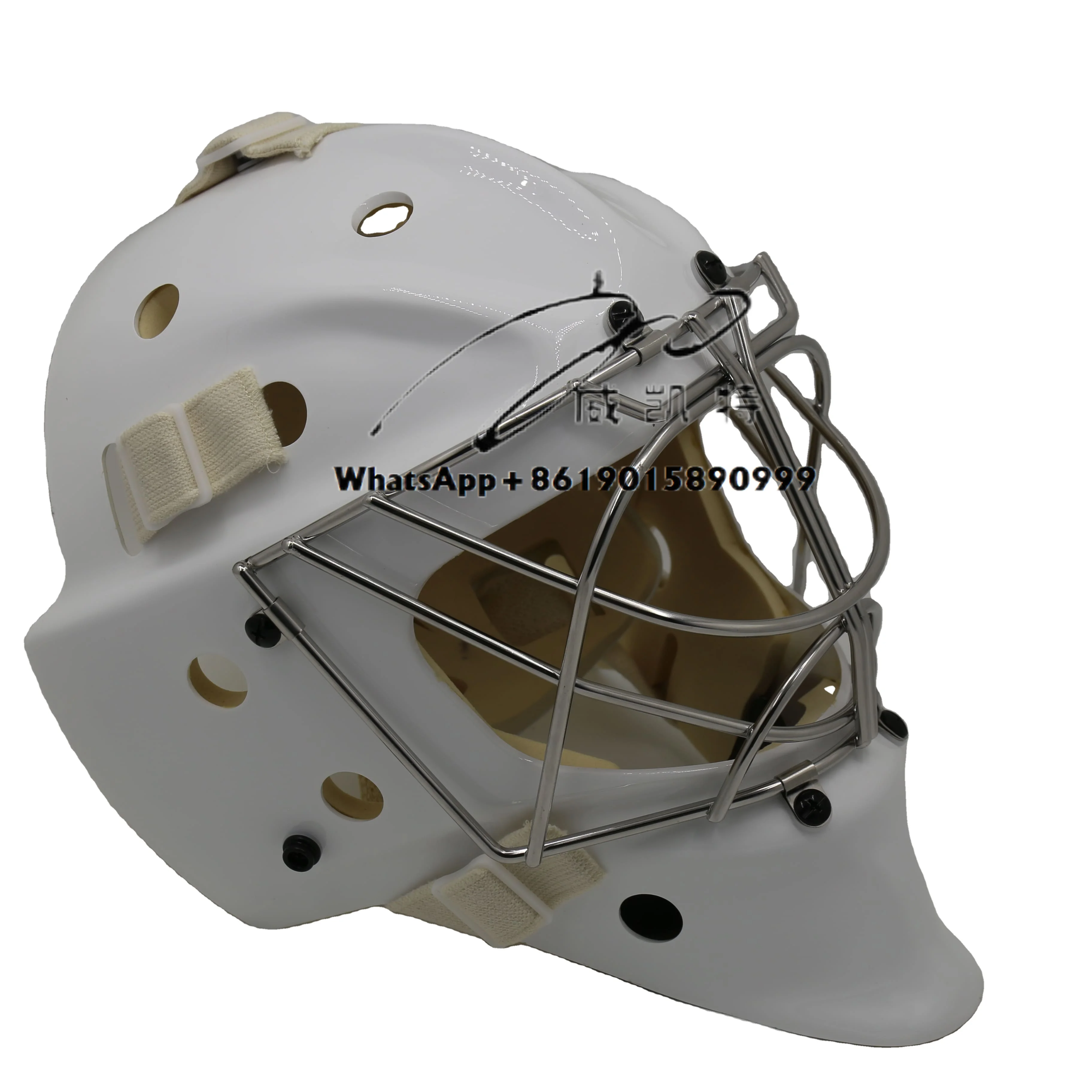 Exquisite Workmanship Full Face Shield  Hockey Goalie Helmet With Stainless Steel 304 Cage