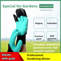 Professional Claw Gardening Gloves, Durable Thorn-Proof Waterproof Gloves with Claws for Digging, Planting, Outdoor Farming Work