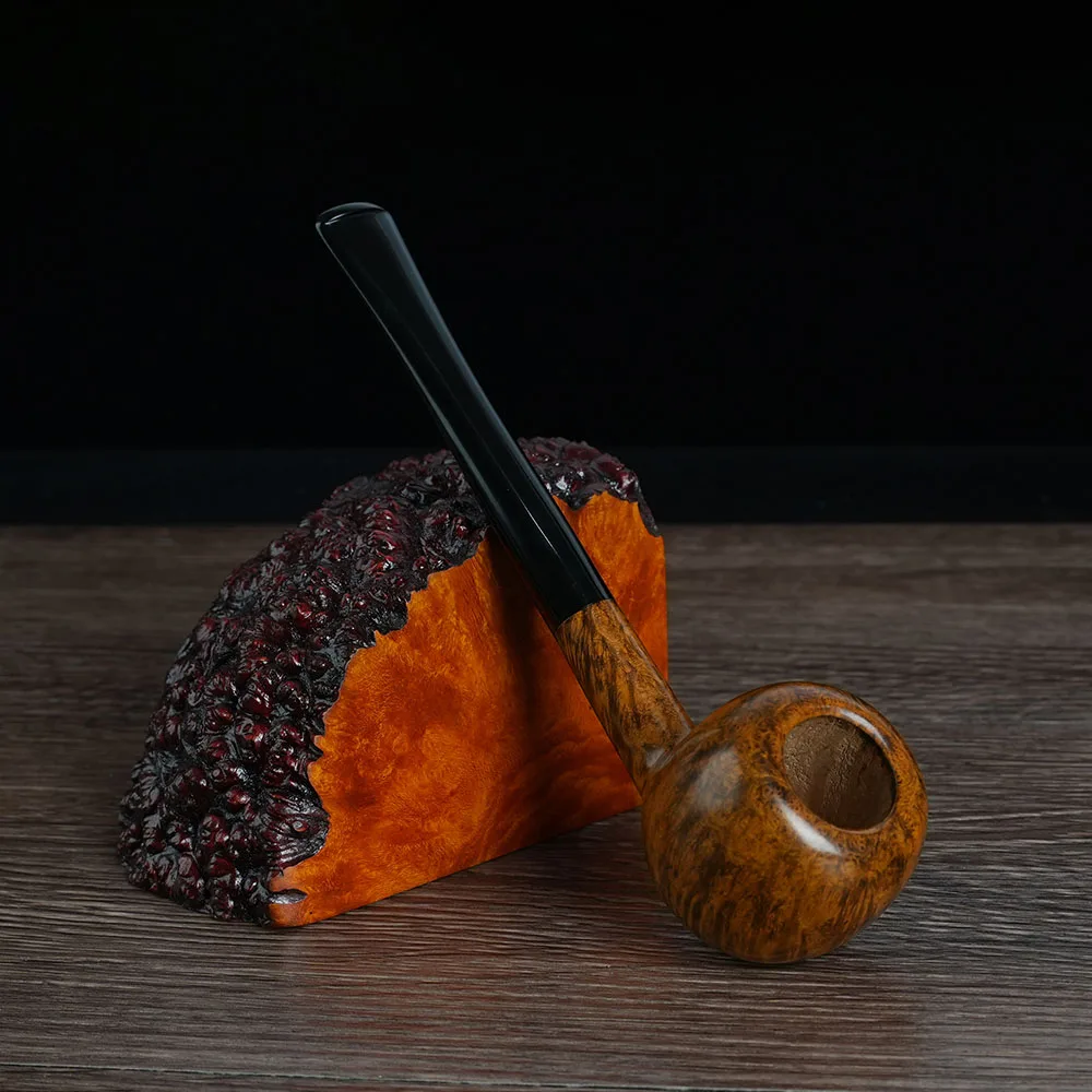 MUXIANG straight handle boule tobacco pipe briar wood handmade pipe pomme smoking pipe 3mm pipe channel design gift for smoker