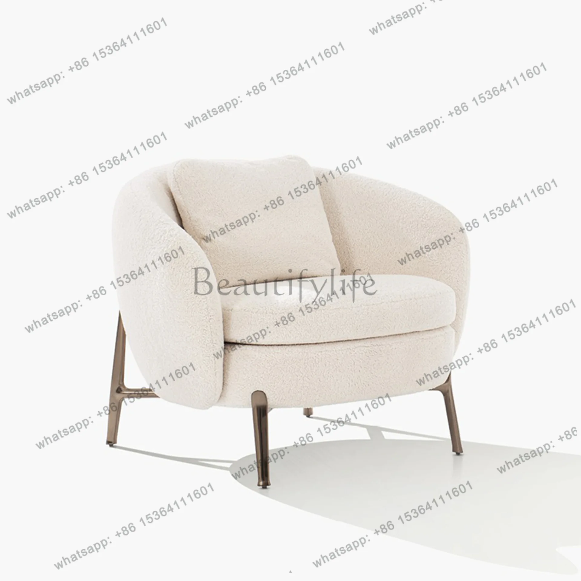 XX single sofa chair, living room balcony leisure chair, model room single chair