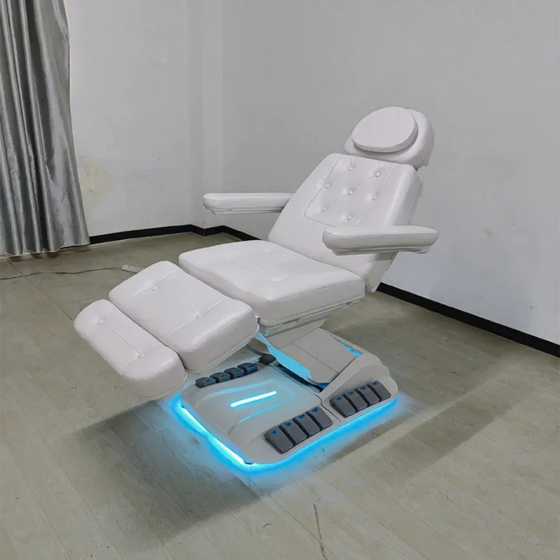 Superior Quality 4 Motor Adjustable Heating Spa Salon Eyelash Lash Bed Beauty Chair Treatment Massage Table